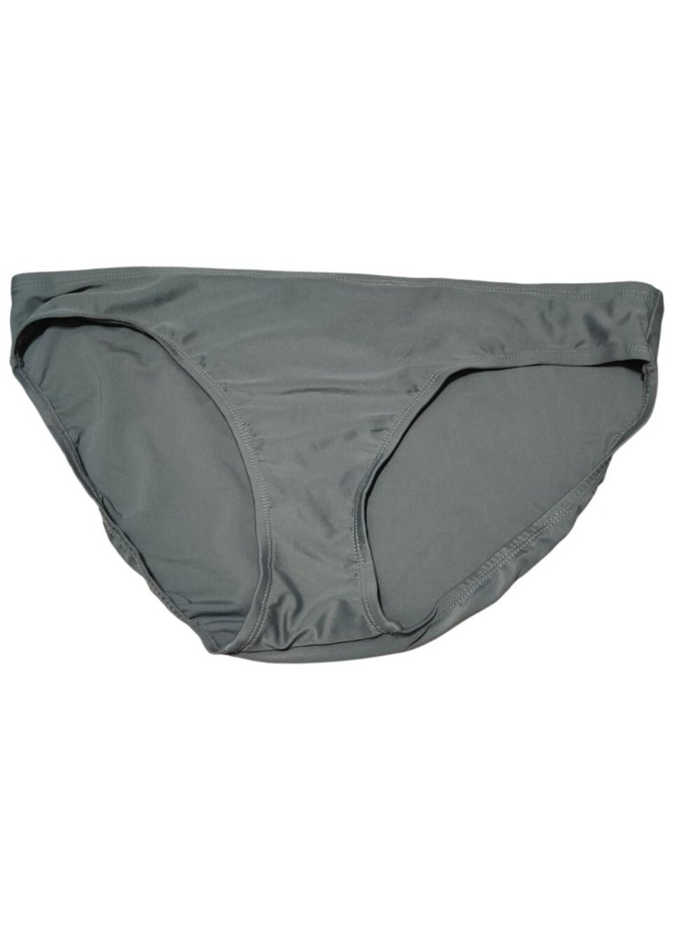Merona Sz L Bikini Bottom Gray Solid Hipster Swimwear Stretch Classic Minimalist